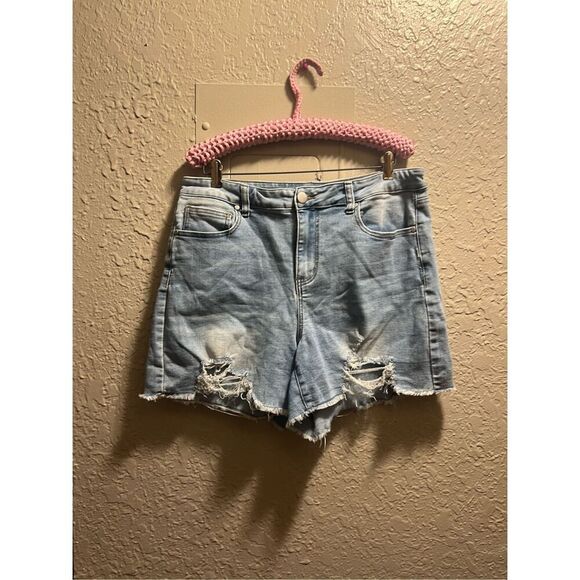 A Beautiful Soul Today Is Your Day Blue Jeans Shorts Woman’s Size 14 - Picture 1 of 11